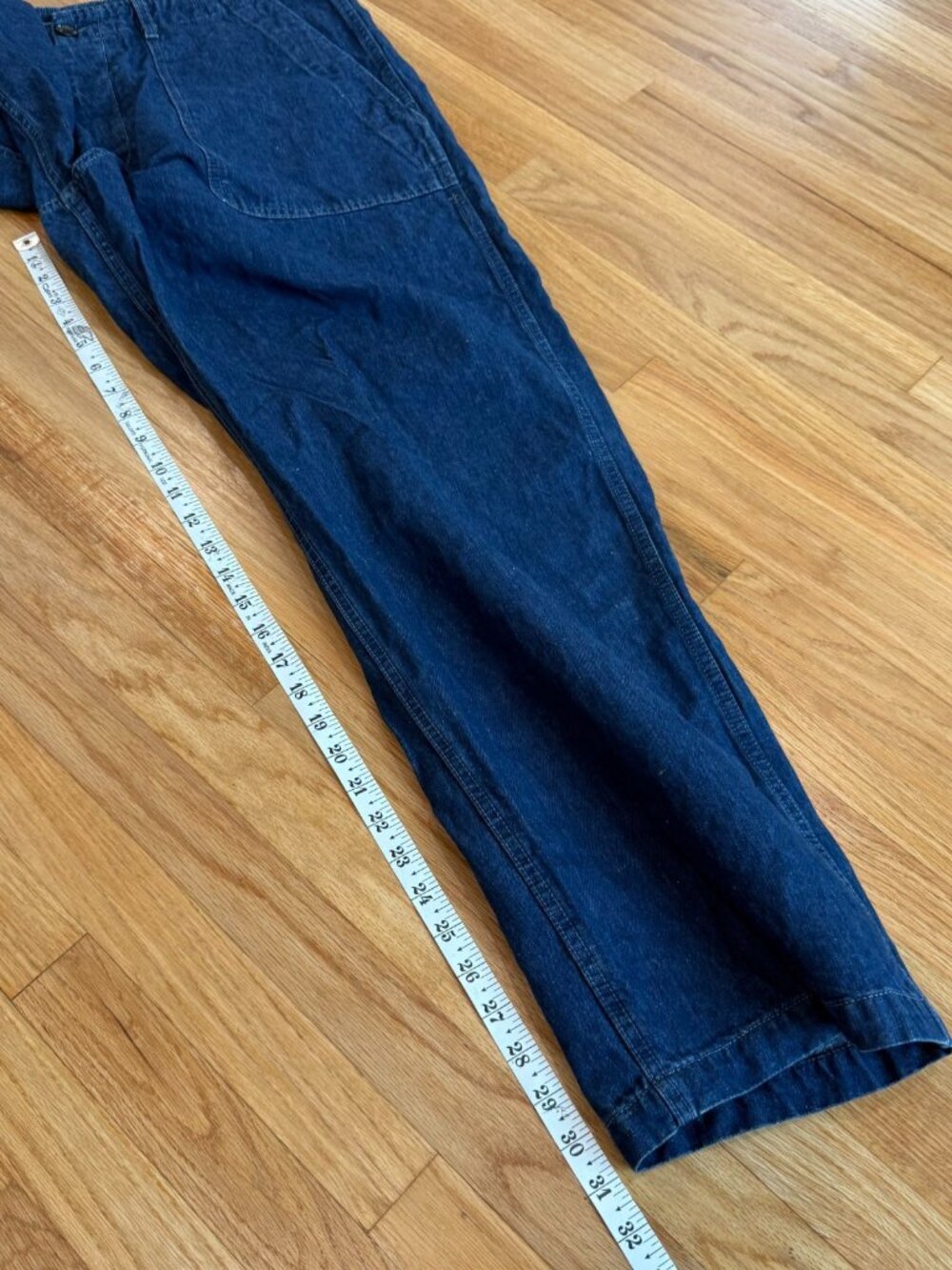 Imogene + Willie Linen & Cotton Blake Military Trouser Washed Indigo 36/31 - Picture 5 of 13